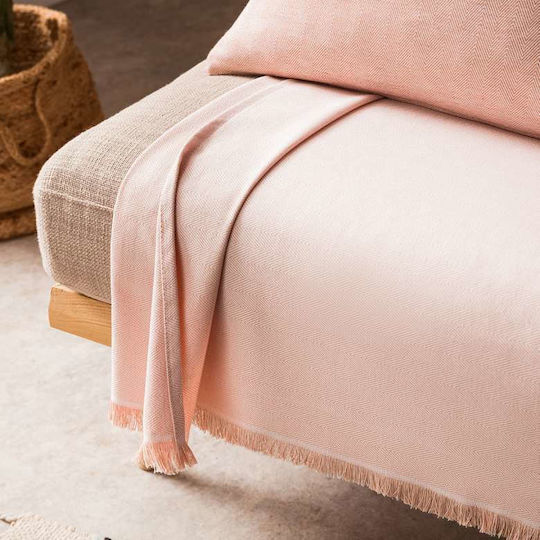 Gofis Home Rene Ριχτάρι Τριθέσιου Καναπέ 180x310εκ. Ροζ 732/25