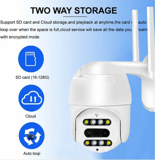 Andowl Q-S2000 IP Камера за наблюдение Wi-Fi Full HD 1080p Водоустойчива с Двупосочна Комуникация и Обектив 3.6мм