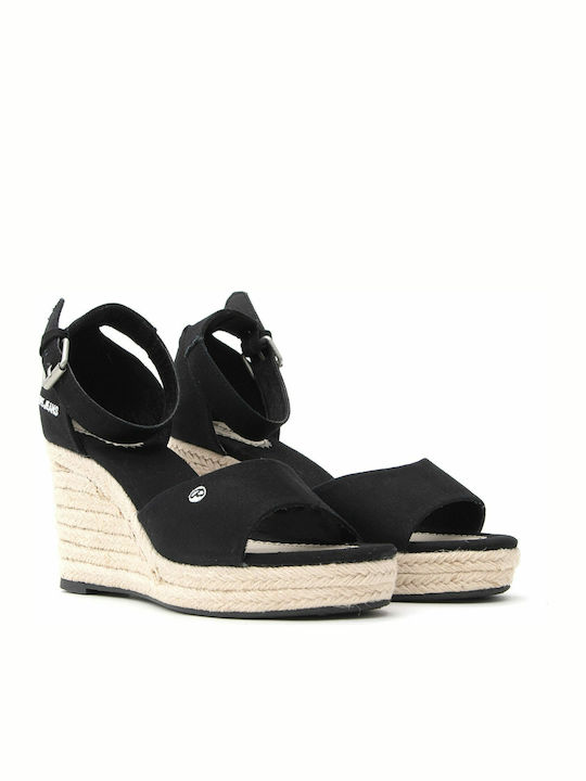 Maida Bass Platforme Dama Tip Espadrile Negre
