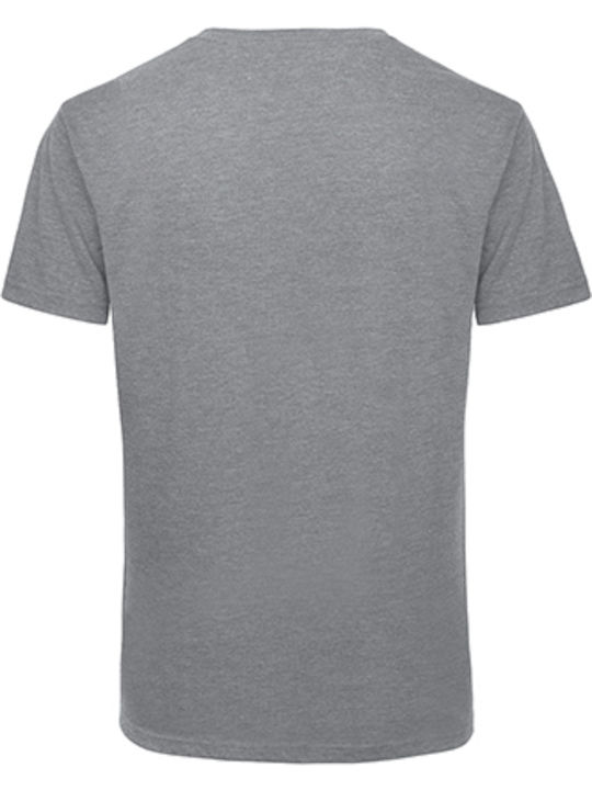 B&C V Triblend Ανδρικό Διαφημιστικό T-shirt Κοντομάνικο Heather Light Grey