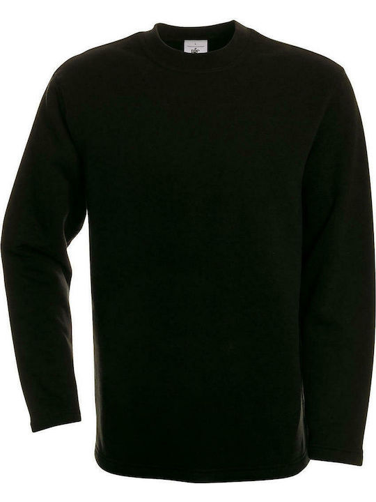 B&C Open Hem Men's Long Sleeve Promotional Blouse Black WU610-002