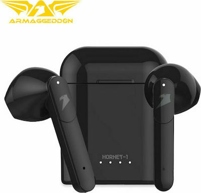 Armaggeddon Hornet-1 Earbud Bluetooth Handsfree Ακουστικά με Θήκη Φόρτισης Μαύρα