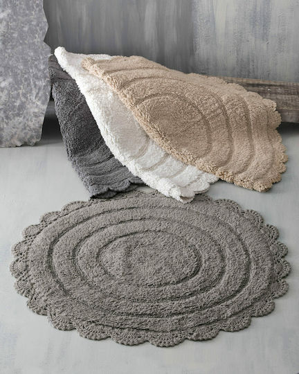 Rythmos Badematte Baumwolle Rund Opal 120-111-1807 Dark grey 04 70x70cm