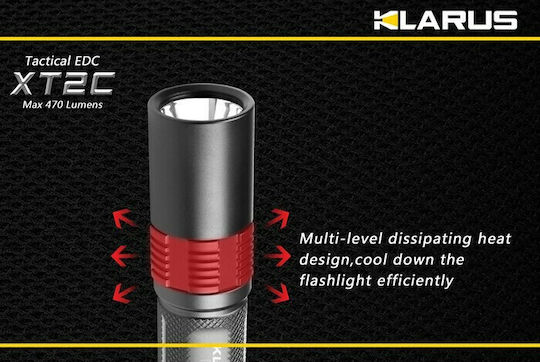Klarus Φακός LED IPX8 με Μέγιστη Φωτεινότητα 470lm