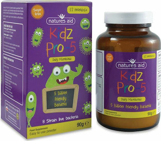 Natures Aid Kidz Pro-5 Daily Microbiotic Пробиотици за Деца 90гр