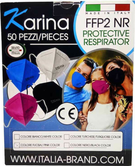 Brand Italia Karina L4 4ply NR Μάσκα Προστασίας FFP2 σε Φούξια χρώμα 50τμχ
