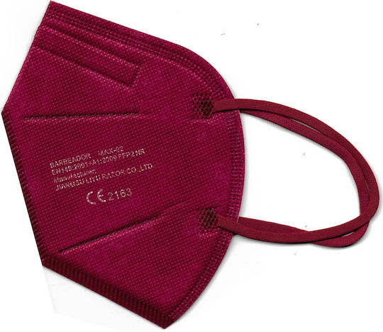 Max Barbeador Max-02 Filtering Half mask FFP2 Schutzmaske FFP2 Burgundisch 1Stück