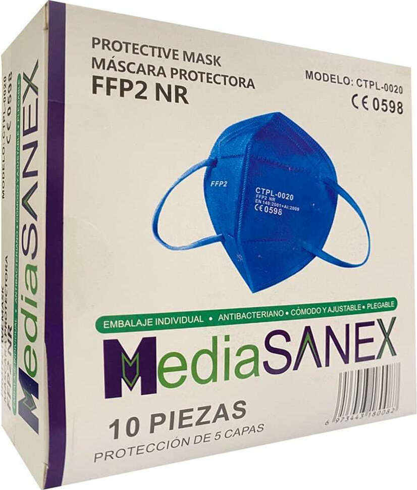 Media Sanex FFP2 NR Protective Mask Blue 10τμχ Skroutz.gr