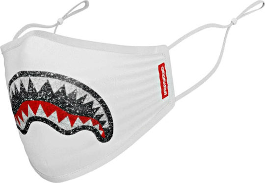 Sprayground Trinity Crystal Shark Mască De Protecție Țesătură Albă Z362 1 Bucată