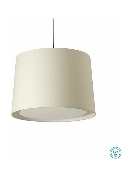 Faro Barcelona Conga Pendant Light Single-Light Bell for Socket E27 Beige