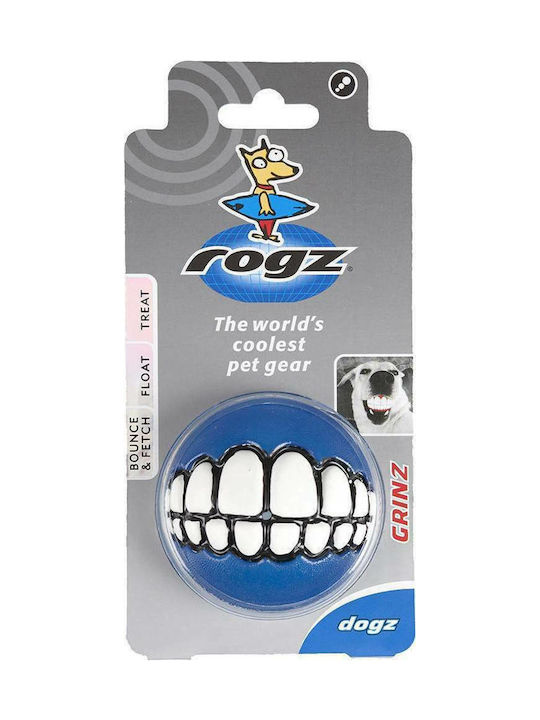 Rogz Grinz Dog Toy Ball Large Blue