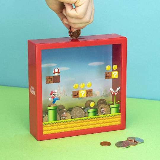 Paladone Super Mario Arcade Children's Money Box Plastic Red 18cm
