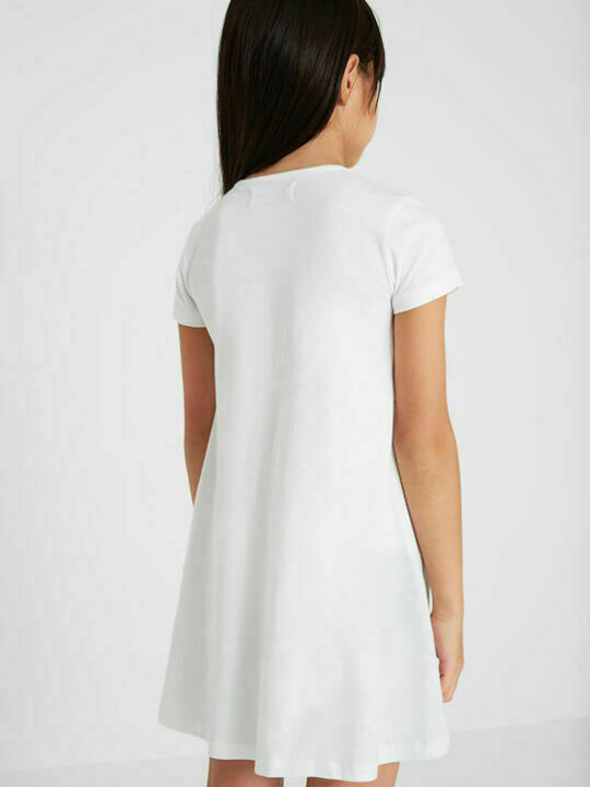 Esther Children's Dress Short Sleeve White