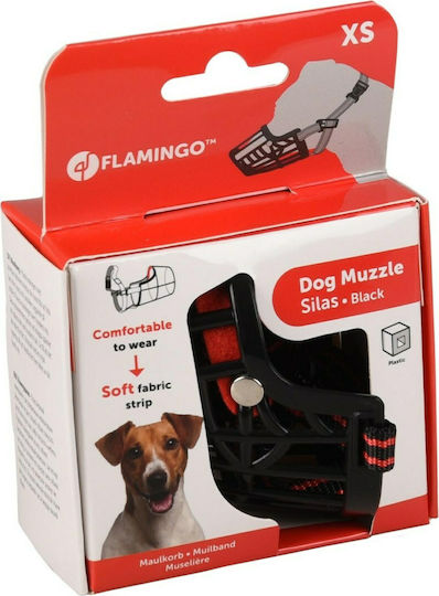 Flamingo Muzzle Silas Xs Black Botniță pentru câini 24x30-38 cm