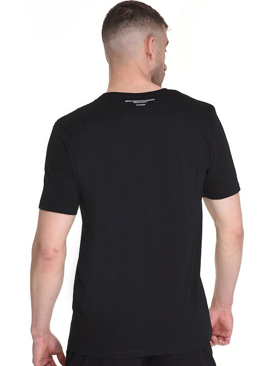 Biston T-shirt Bărbătesc cu Mânecă Scurtă Negru