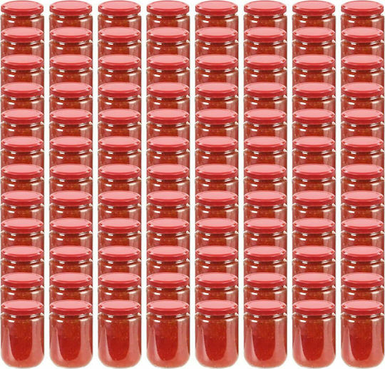 vidaXL Βαζάκι Γυάλινο με Καπάκι 230ml (96τμχ)