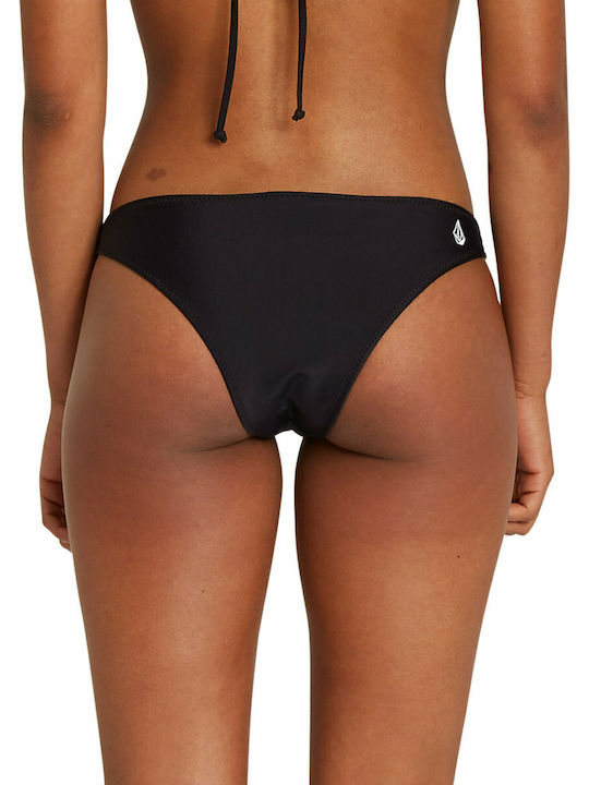 Volcom Simply Solid Skimpy Bikini Brazil Μαύρο