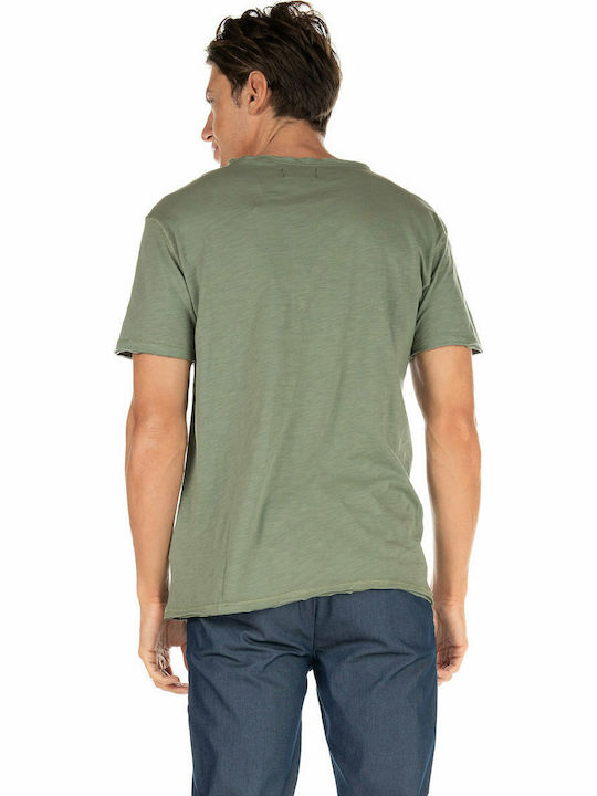 Gabba Marcel Men's Short Sleeve T-shirt with V-Neck Army