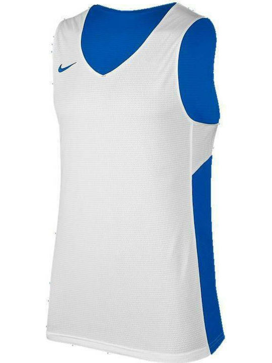 Nike Tank Reversible Men's Athletic Sleeveless Blouse Dri-Fit with V-Neck Blue