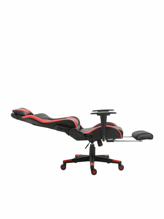 Raptor Stellar Καρέκλα Gaming Δερματίνης με Υποπόδιο Μαύρο/Κόκκινο
