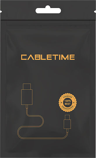 Cabletime C160 Μετατροπέας micro USB male σε USB-C female Γκρι