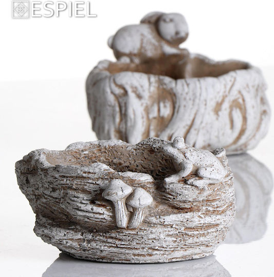 Espiel Decorative Bowl Gray 18x13.5x10cm Espiel Decorative Bowl Gray 18x13.5x10cm