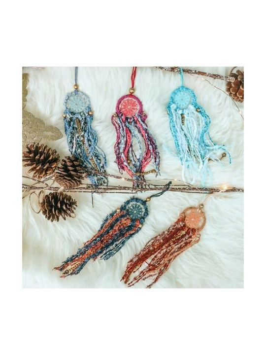 Synchronia Decorative Dreamcatcher Handmade Orange Fabric 6x27cm