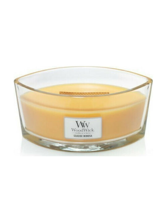 WoodWick Scented Candle Jar with Scent Seaside Mimosa Orange 453gr 1pcs