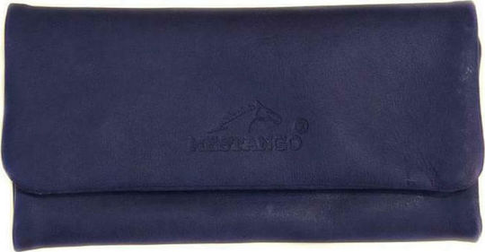 Mestango Lounge Tabaktasche aus Künstliches Leder Blau mit Magnetverschluss 16x8cm