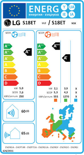LG Ocean Aparat De Aer Condiționat Inverter 18000 BTU A++/A+ Cu WiFi