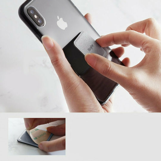 Ringke Leather Covered Self-Adhesive Metal Plate Поставка за Мобилен Телефон за Кола с магнит MagSafe Черна