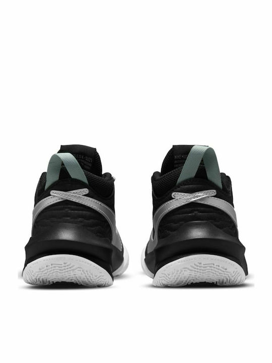 Hustle Team Hustle D 10 Kids Sports Shoes Basketball with Laces Black / Volt / White / Metallic Silver