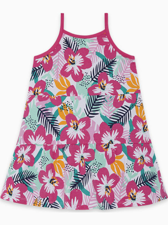 Tuc Tuc Mädchen Kleid Blumen Ärmellos Fuchsie