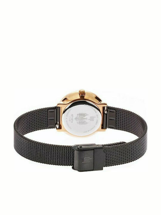 Lip Watches Dauphine Women's Watch with Black Metal Bracelet