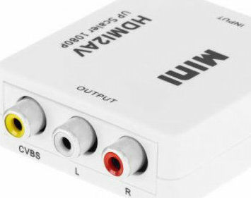 Cabletech Konverter HDMI weiblich zu RCA weiblich Weiß 1Stück KOM0982