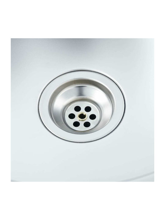 vidaXL Drop-In Sink Inox Satin W40xD40cm Silver