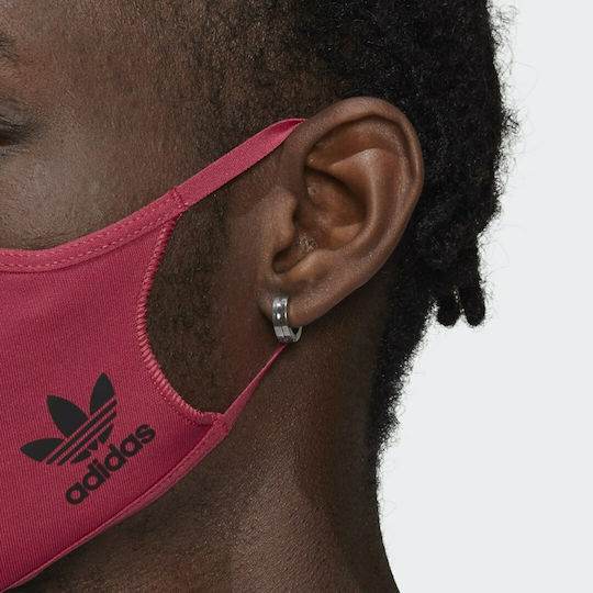 adidas Mască de protecție Țesătură M/L Wild Pink / Hazy Rose / Black H59843 3buc