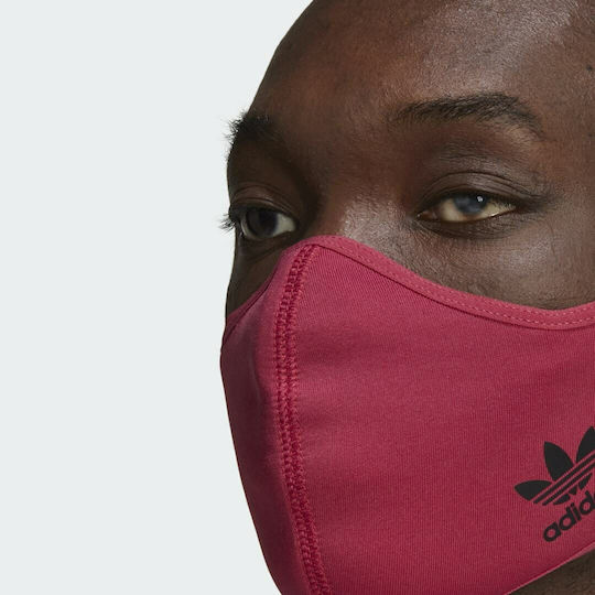 adidas Mască de protecție Țesătură M/L Wild Pink / Hazy Rose / Black H59843 3buc