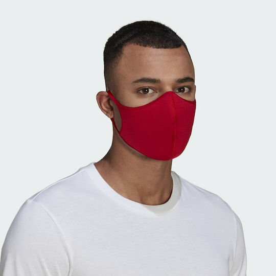 adidas Μάσκα Προστασίας Υφασμάτινη M/L Κόκκινη H52419 3τμχ