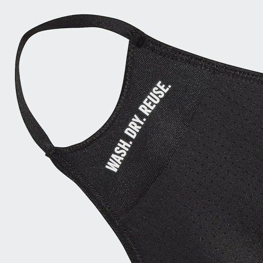 adidas Juventus Cloth Face Mask M/L Black HB5044 3pcs