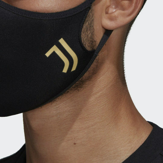 adidas Juventus Cloth Face Mask M/L Black HB5044 3pcs