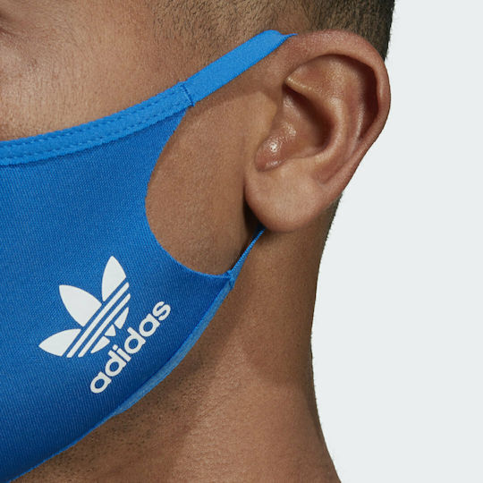 adidas Μάσκα Προστασίας Υφασμάτινη M/L Μπλε H32391 3τμχ