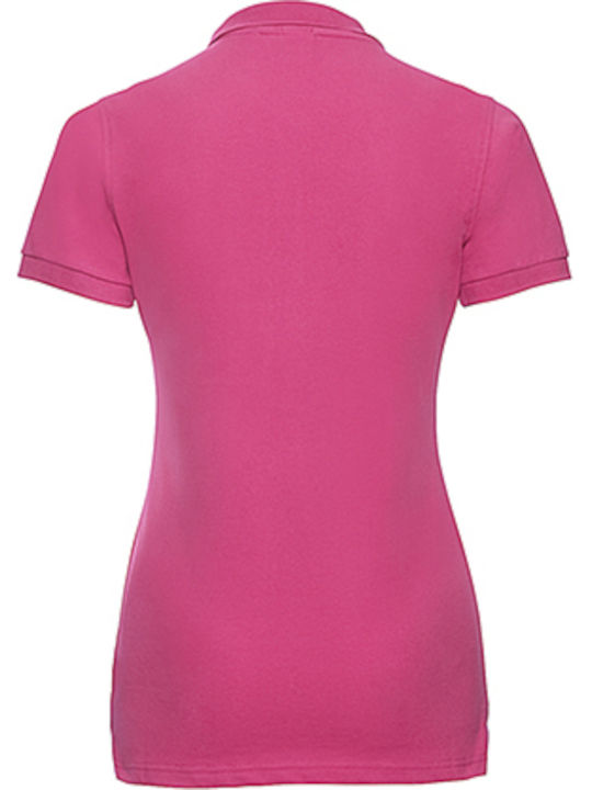 Russell Europe Femei Bluza Promotională Mânecă Scurtă în Fuchsia Culore