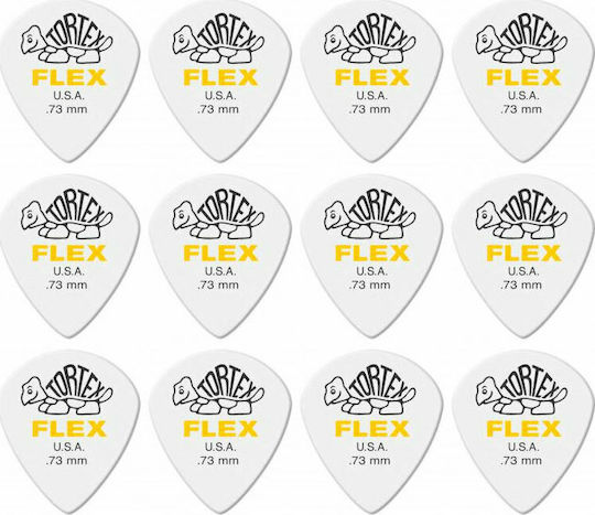 Dunlop Guitar Picks Tortex Flex Jazz III XL Thickness 0.73mm Set 12pcs