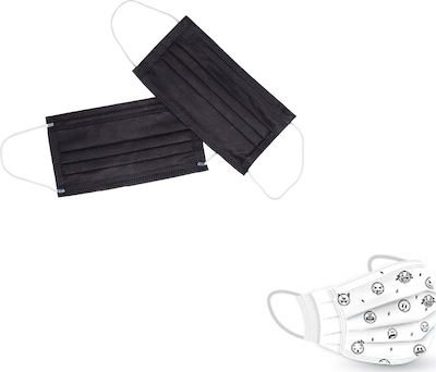 Πλαστικά Θράκης PLF.20 According to EN 14683 Disposable Surgical Mask Type II Black 100pcs