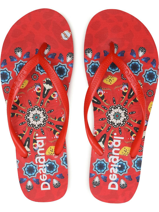 Butterfly Women's Flip Flops Red