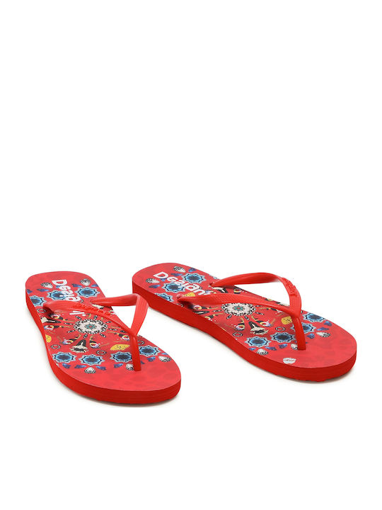 Butterfly Women's Flip Flops Red