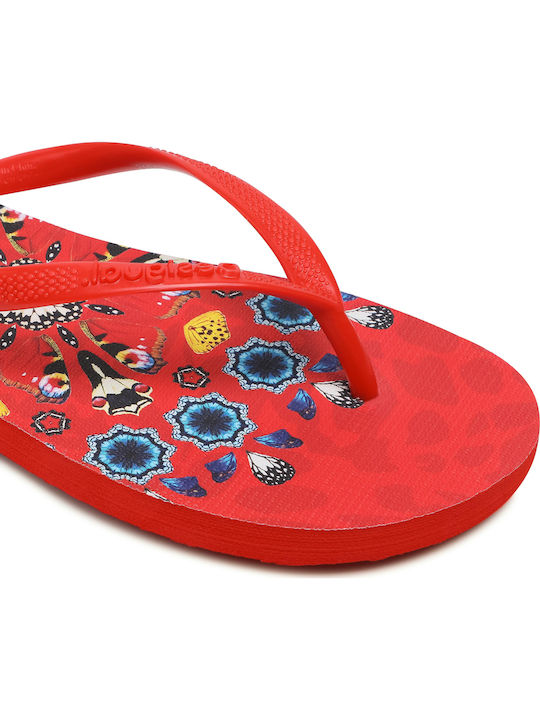 Butterfly Women's Flip Flops Red