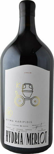 Κτήμα Καριπίδη Βιολογικό Κρασί Hydria Merlot Ερυθρό Ξηρό σε Ξυλοκιβώτιο 3000ml