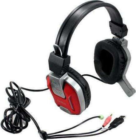 Marvo HG8952 Über Ohr Gaming-Headset mit Verbindung 3,5mm / USB Rot